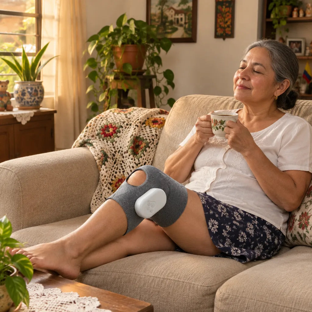 Masajeador de rodilla con calor y presión de aire